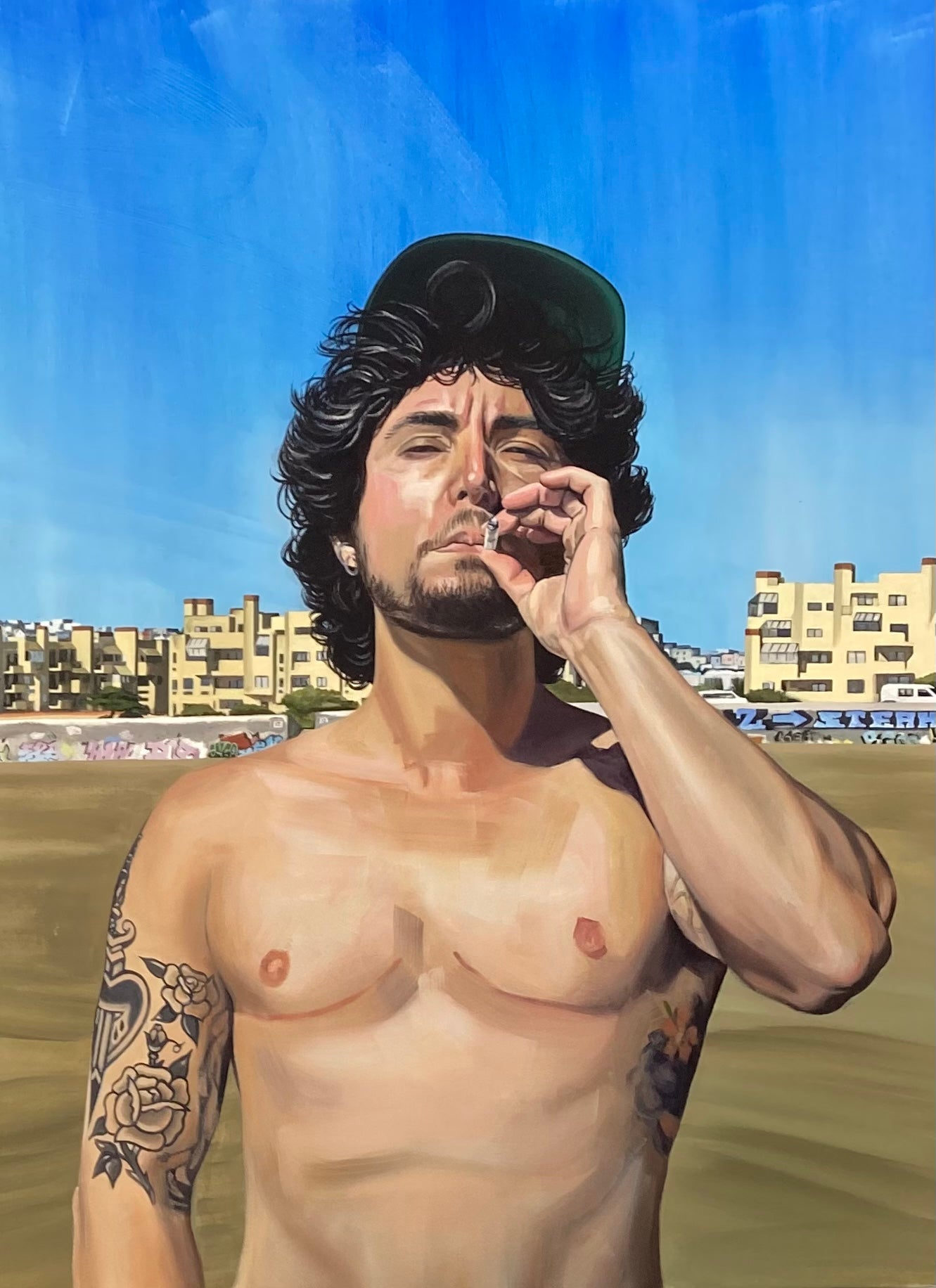 Self Portrait at Ocean Beach